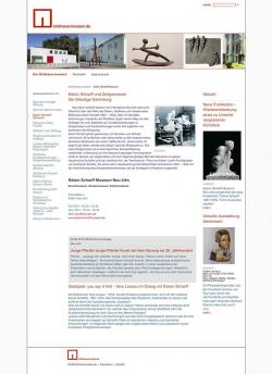 Screenshot der Internetpr�senz www.bildhauermuseen.de