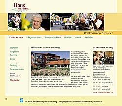 Internetpr�senz des Altenpflegeheims Haus am Hang Osterholz